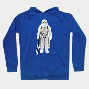 Vintage Snow Soldier, White Border Hoodie